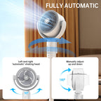 Motor Stand Fan, 20 dB Very Quiet Fan, 30 m Throw Distance, 2465 m³/h Air Volume, Fan with Remote Control & Cooling | Niki