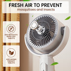 Motor Stand Fan, 20 dB Very Quiet Fan, 30 m Throw Distance, 2465 m³/h Air Volume, Fan with Remote Control & Cooling | Niki