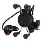 Motorcycle Handlebar Mount Holder with USB Charger
