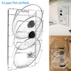 Mounted Pot Lid Rack Pot Cover Organizer