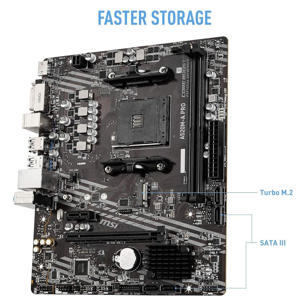 MSI A520M-A PRO Gaming Motherboard  (Refurbished)