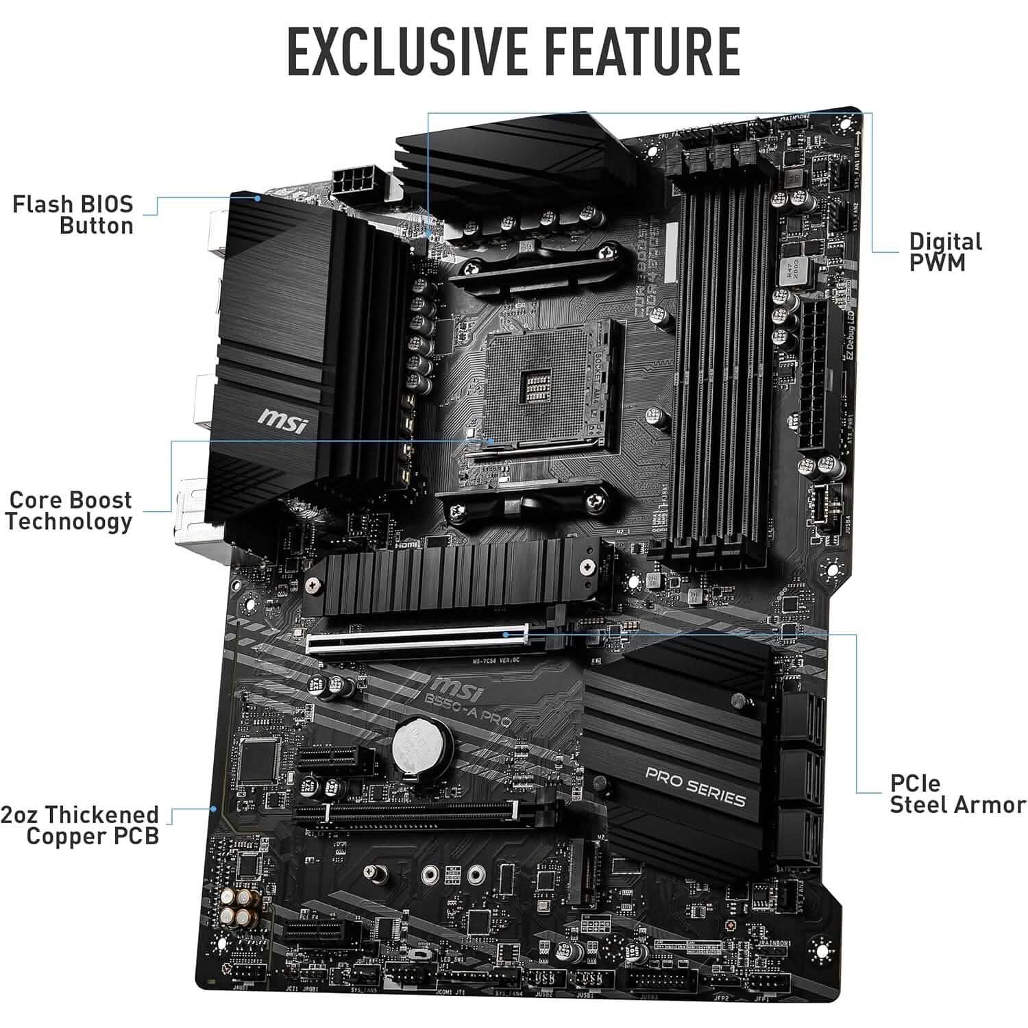 MSI B550-A PRO ProSeries Motherboard (Refurbished)
