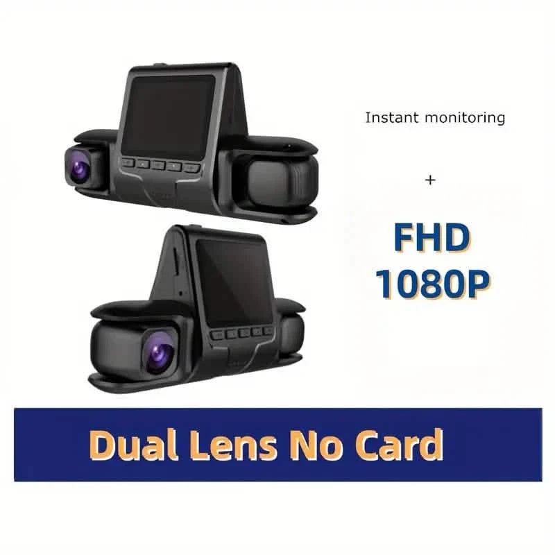 Car Dashcam Recorder, 2.0 Inch Screen Dual Lens HD Night Monitoring Mini Dash Cam