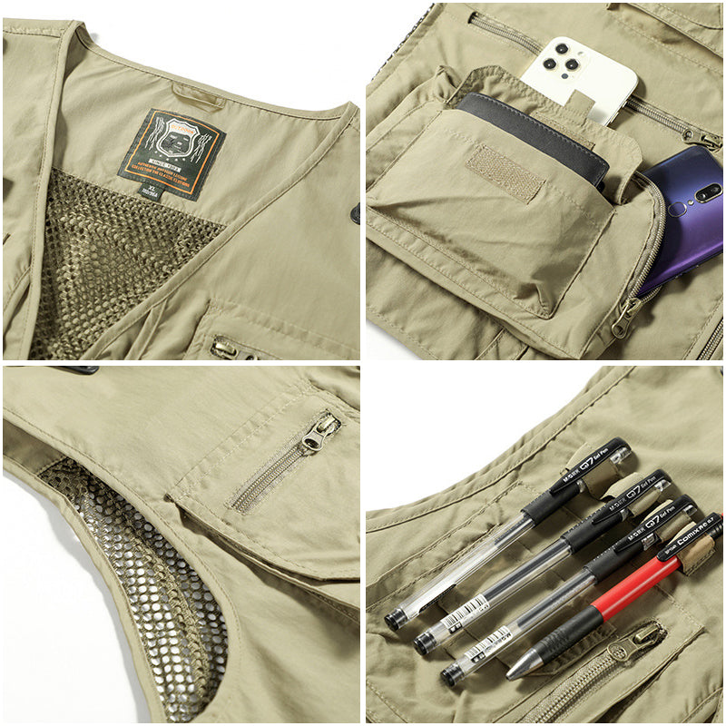 Outdoor Utility Vest With Many Pockets