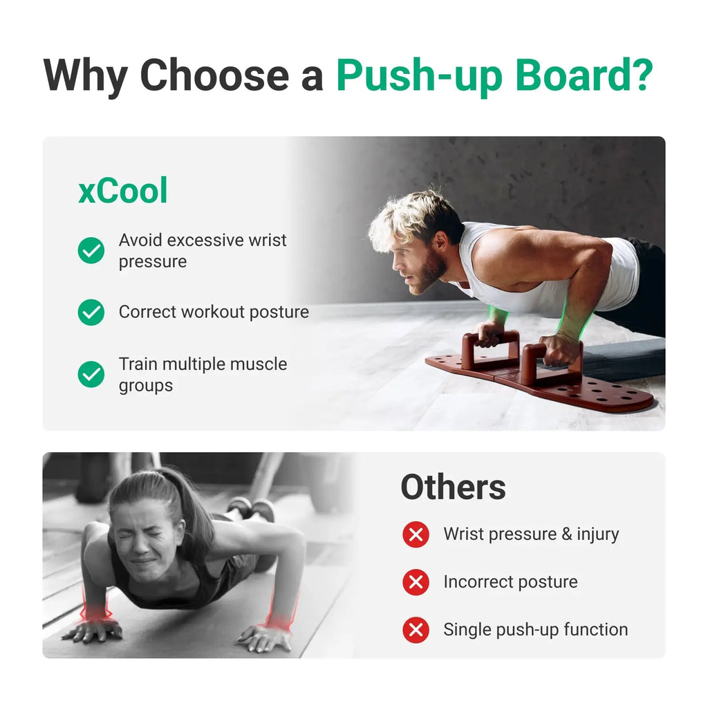 Portable Wooden Push-Up Board