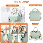 Multifunctional Diaper Changing Bag with 2 Insulated Pockets Commute Bag