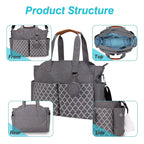 Multifunctional Diaper Changing Tote Bag with Adjustable Messenger Strap