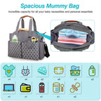 Multifunctional Diaper Changing Tote Bag with Adjustable Messenger Strap