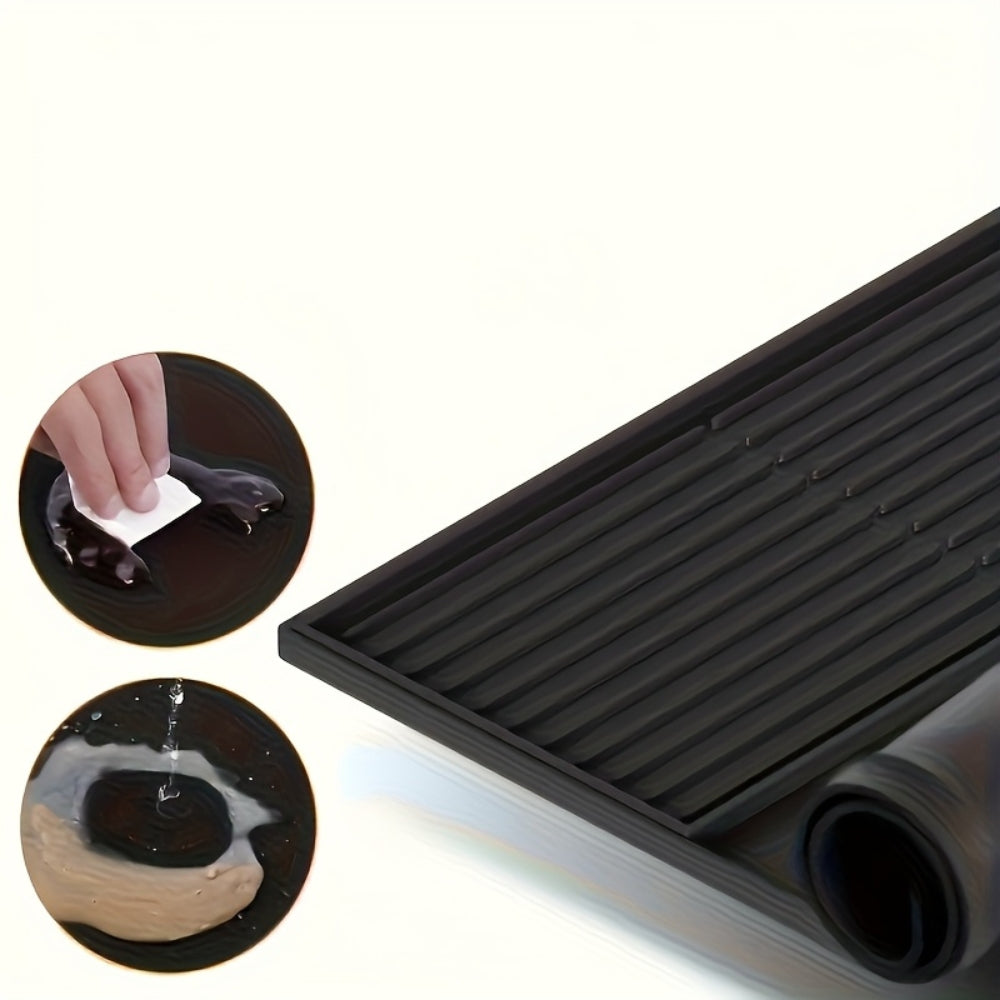 Silicone Coffee Station Mat with Drip Channels