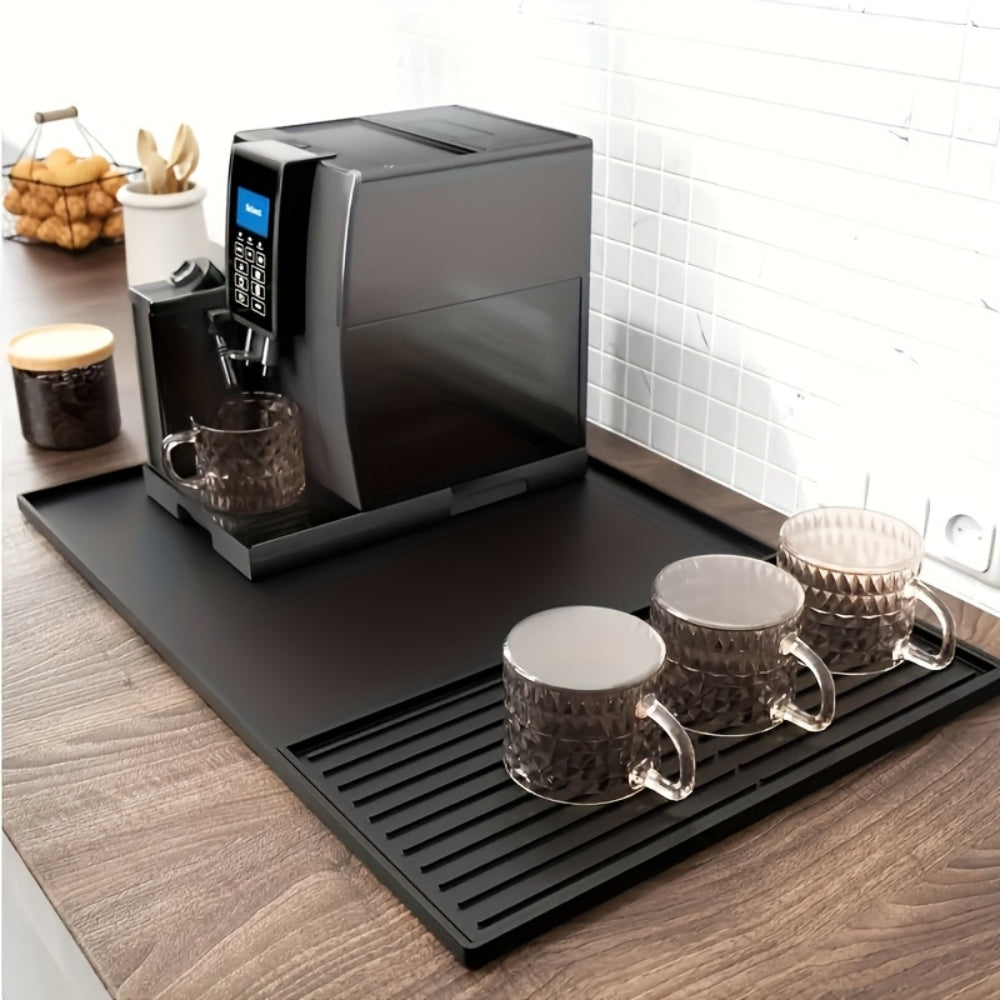 Silicone Coffee Station Mat with Drip Channels