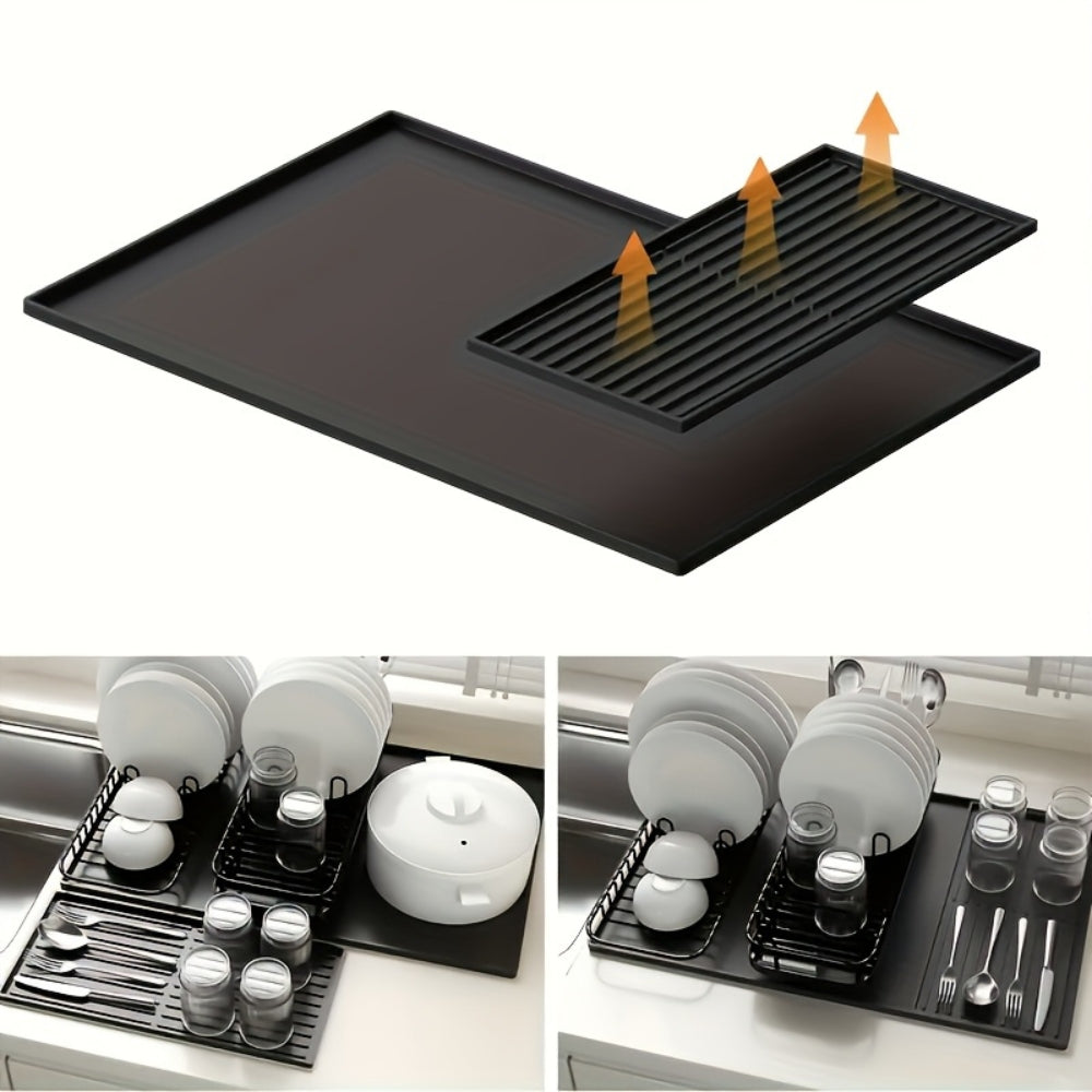Silicone Coffee Station Mat with Drip Channels