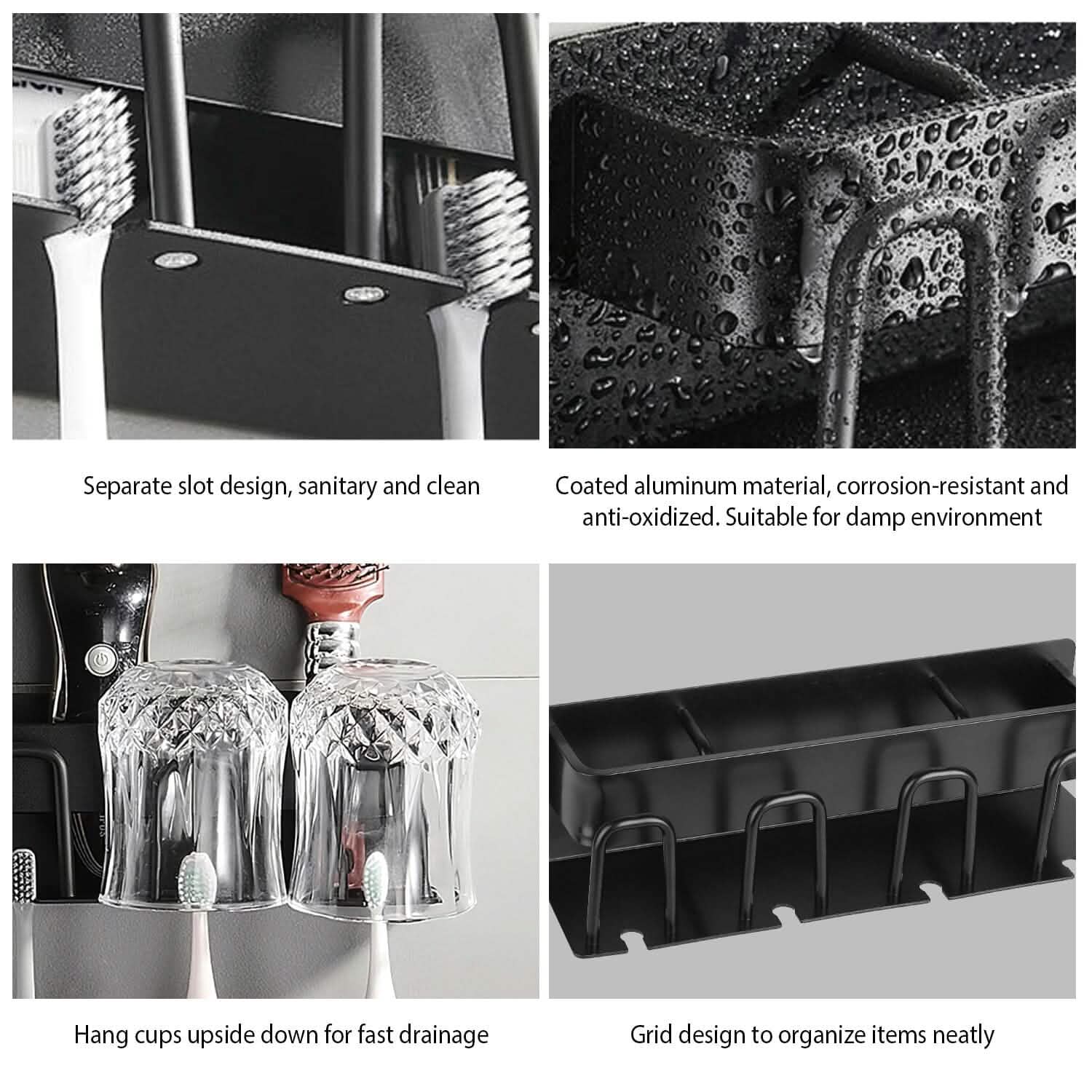 Multifunctional Toothbrush Holder Rack Organizer