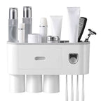 Multifunctional Wall Mount Toothbrush Holder Rack Organizer