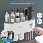 Multifunctional Wall Mount Toothbrush Holder Rack Organizer