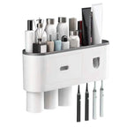 Multifunctional Wall Mount Toothbrush Holder Rack Organizer