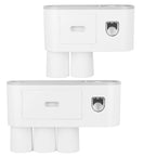 Multifunctional Wall Mount Toothbrush Holder Rack Organizer