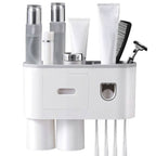 Multifunctional Wall Mount Toothbrush Holder Rack Organizer
