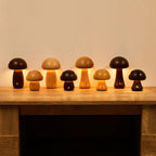 Solid Wood Mushroom Night Light