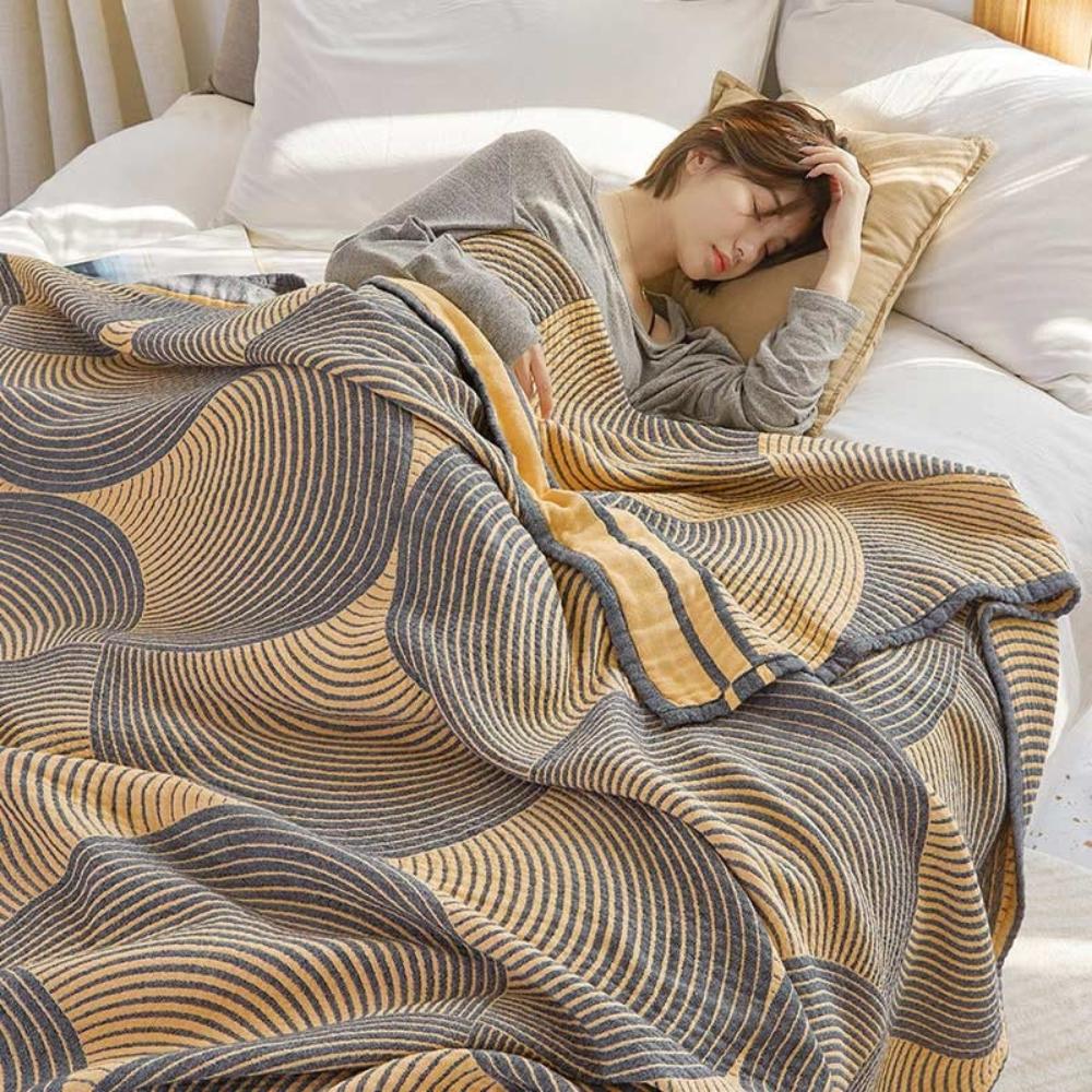 Cotton Muslin 4-Layer Blanket, Reversible