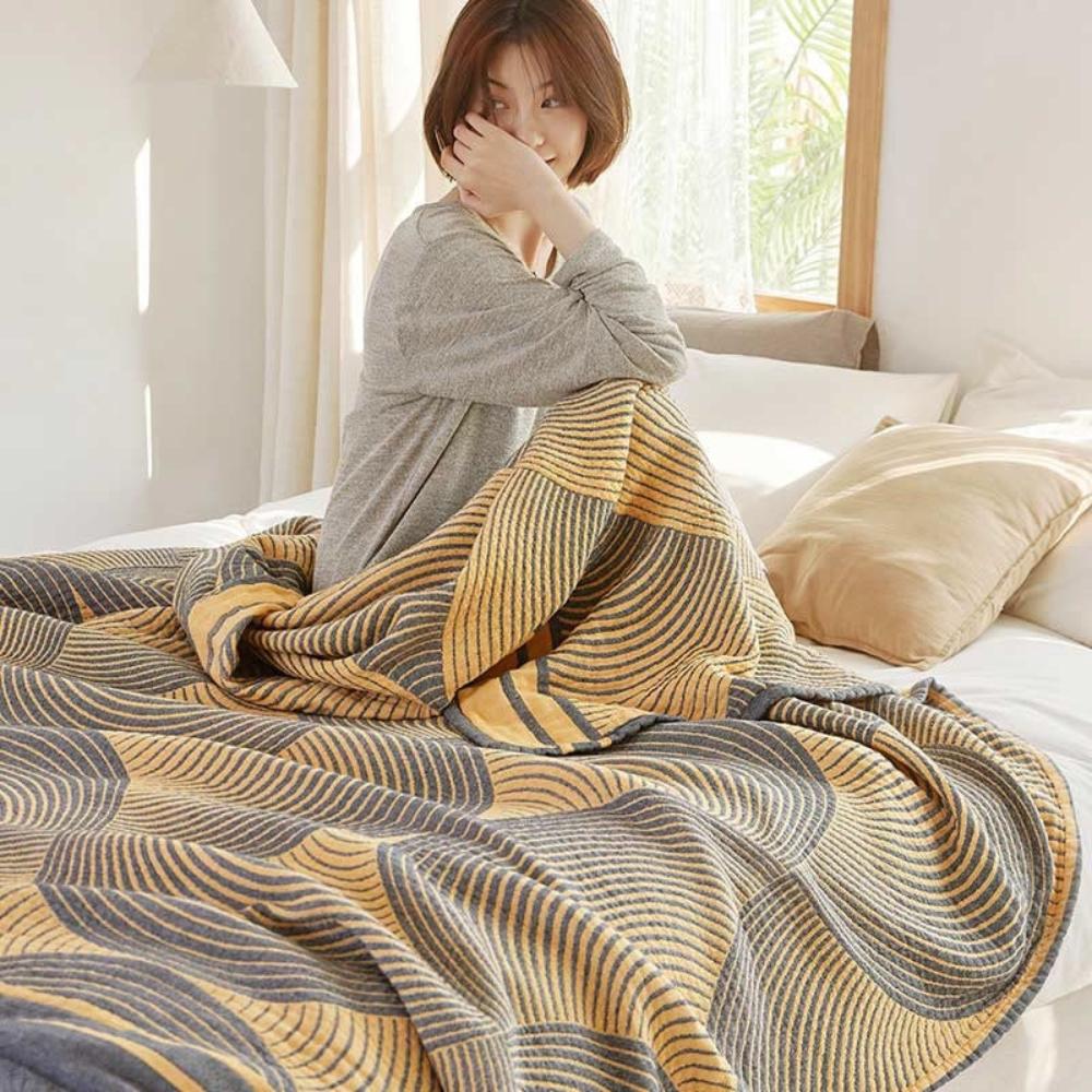Cotton Muslin 4-Layer Blanket, Reversible