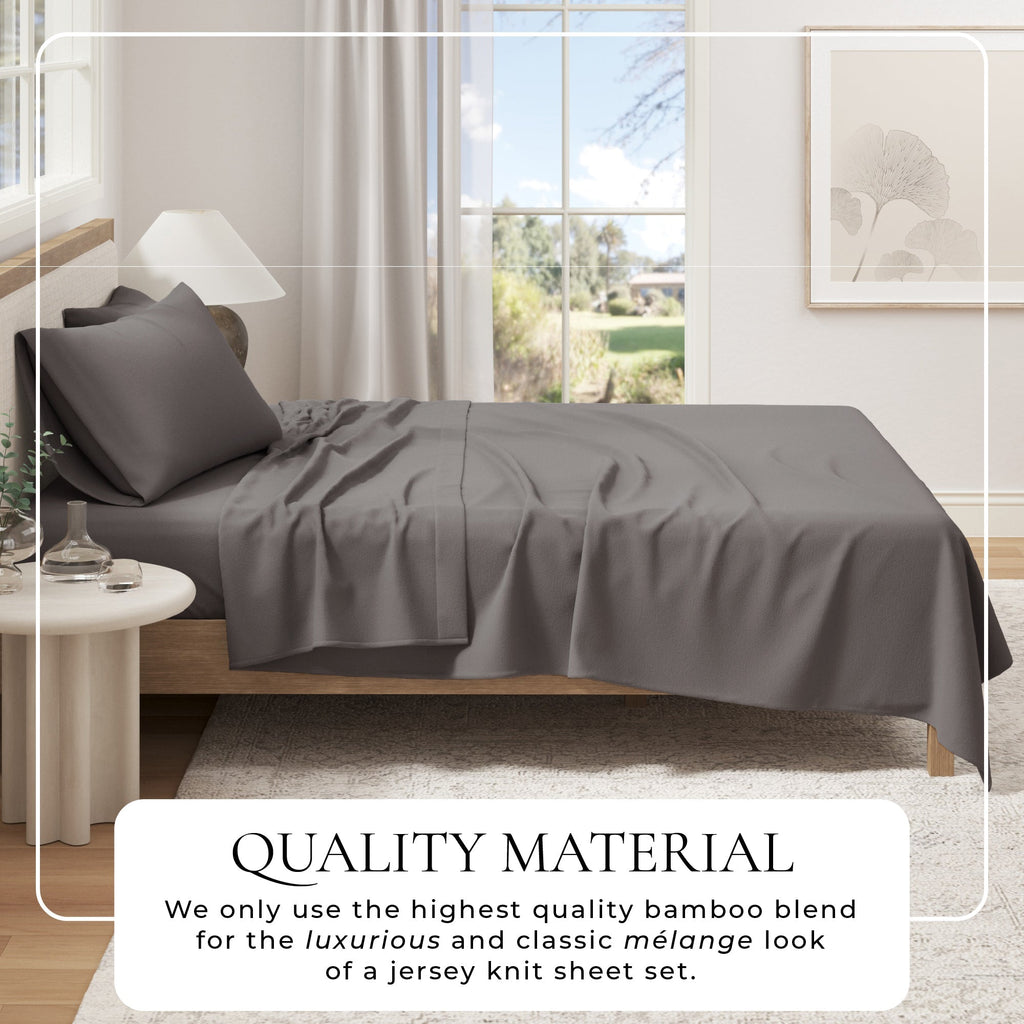 Viscose from Bamboo & Cotton Blend Jersey Knit Sheets