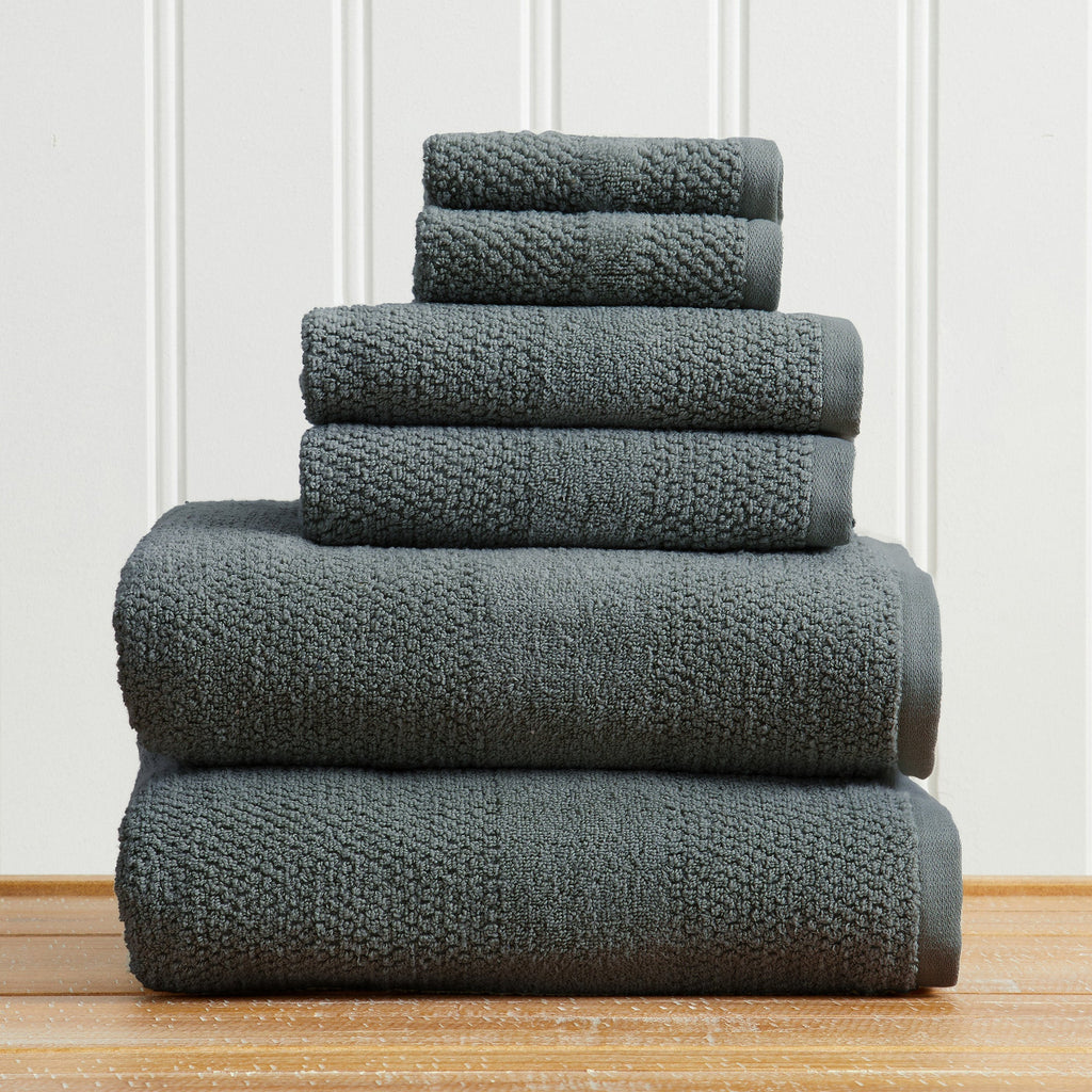 100% Cotton Woven Texture Bath Towel Set - Marbella Collection