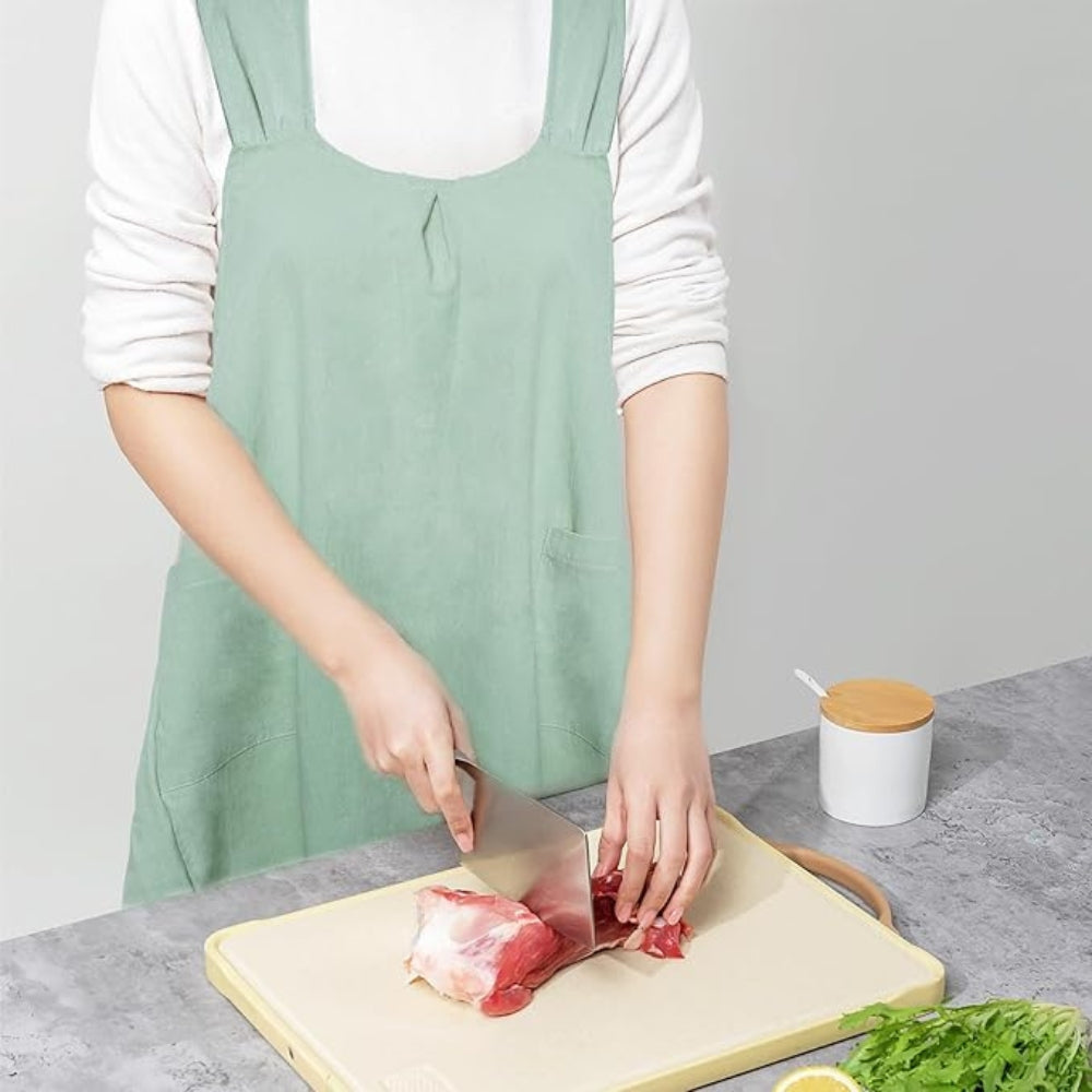 Korean-Style Cross-Back Apron Dress