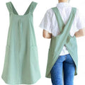 Korean-Style Cross-Back Apron Dress