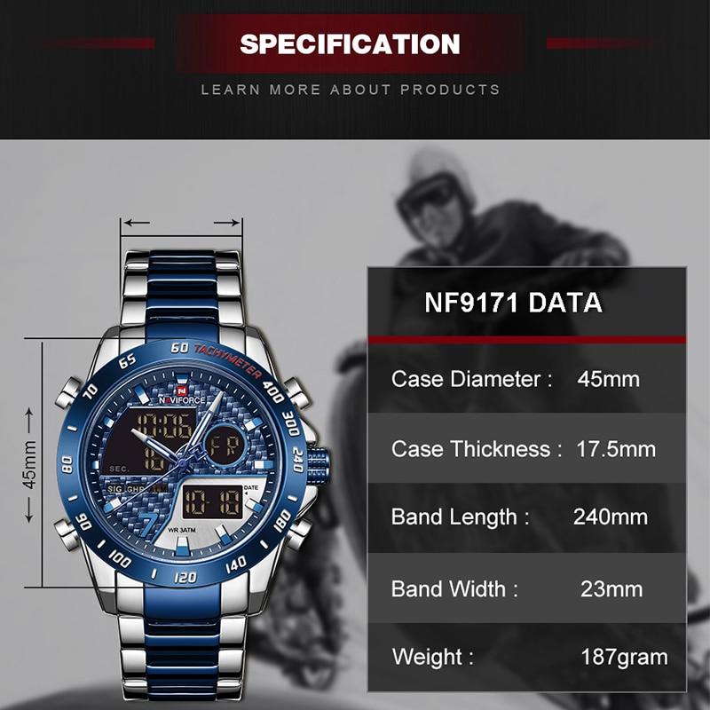 NAVIFORCE Dual Display Chronograph Sport Watch