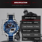 NAVIFORCE Dual Display Chronograph Sport Watch