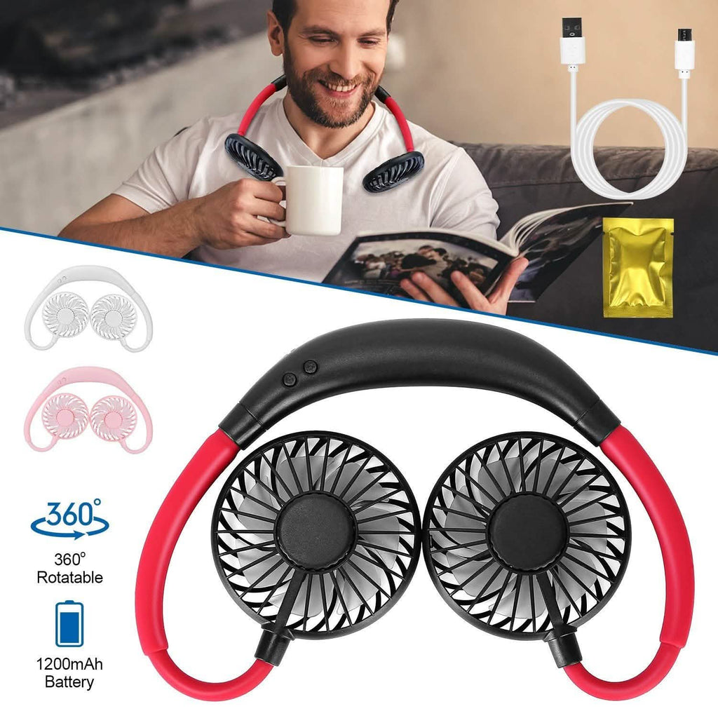 Neck Hanging Fan Hand Free Portable