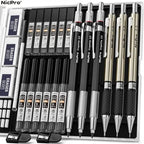 Nicpro Art Mechanical Pencil Set for Writing, Sketching, Drawing With Lead Refills Case