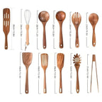Niki | 11-Piece Heat-Resistant Wooden Kitchen Utensil Set