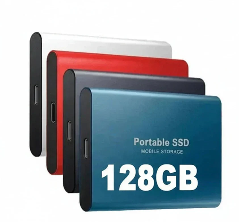 Niki | 128GB External SSD | USB 3.1 & USB-C High-Speed | NVMe M.2 Technology | Shockproof Aluminum Alloy Case | Plug & Play for PC, Mac & Mobile