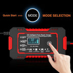 Niki | 12V 6A Smart Car Battery Charger | Pulse Repair, LCD Screen & Fast Charging for AGM, Gel & Lead-Acid Batteries