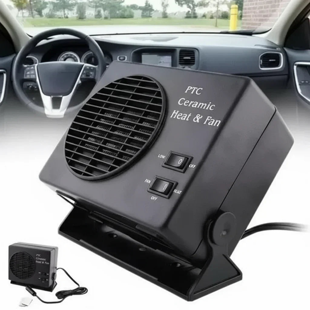 Niki | 12V Ceramic Car Heater Fan | 150W-300W | Portable Defroster w/ Automatic Thermostat