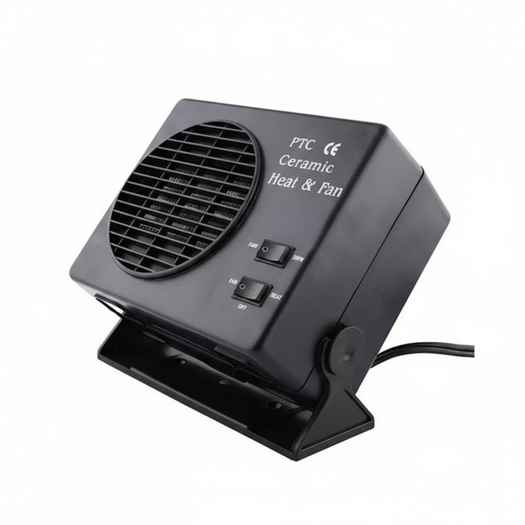 Niki | 12V Ceramic Car Heater Fan | 150W-300W | Portable Defroster w/ Automatic Thermostat