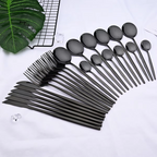 Niki | 24-Piece Cutlery Set | Stainless Steel | Black Design