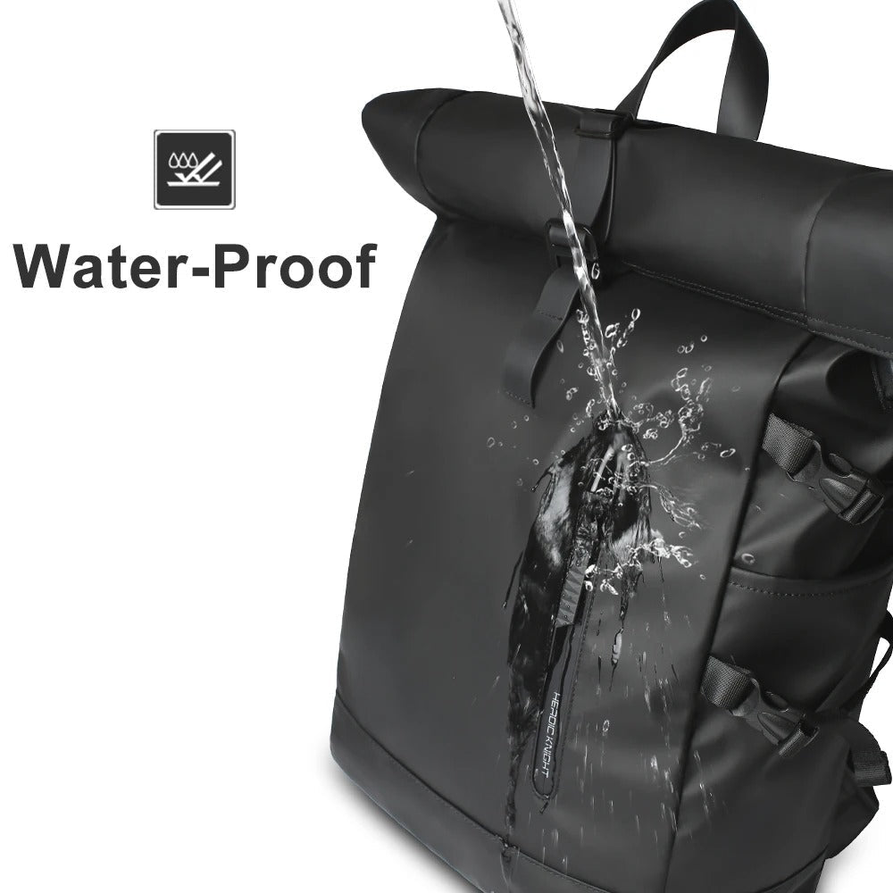 3-in-1 Bike Pannier Backpack with Roll-Top