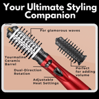 Niki | 3-in-1 Rotating Hair Dryer and Styler with Adjustable Temperature for Effortless Curls and Waves