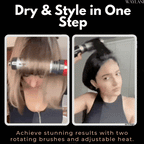 Niki | 3-in-1 Rotating Hair Dryer and Styler with Adjustable Temperature for Effortless Curls and Waves