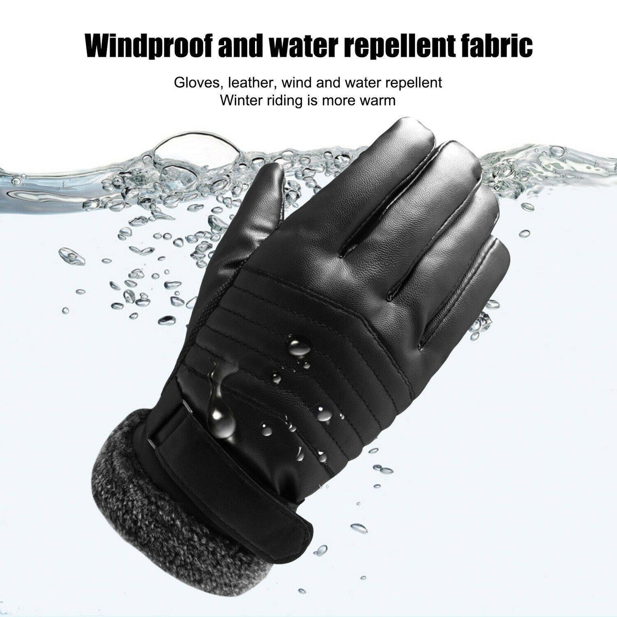 Niki | -30℃ Waterproof, Warm Leather Ski Gloves for Winter | Touchscreen Compatible