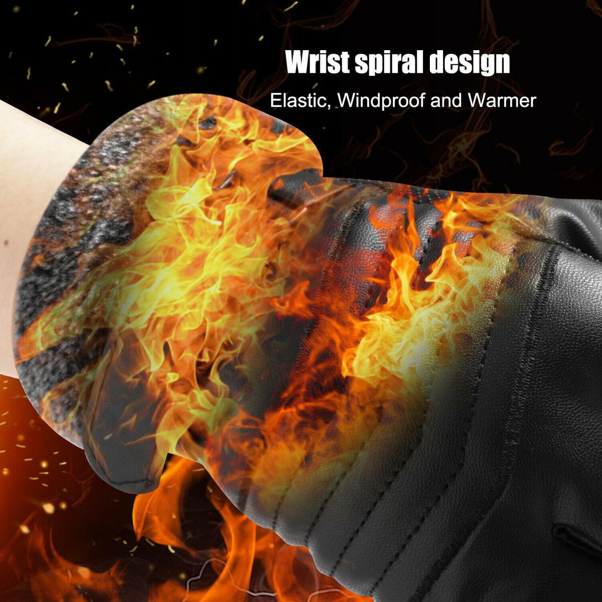 Niki | -30℃ Waterproof, Warm Leather Ski Gloves for Winter | Touchscreen Compatible