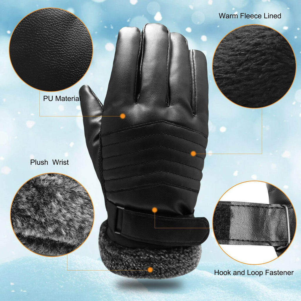Niki | -30℃ Waterproof, Warm Leather Ski Gloves for Winter | Touchscreen Compatible