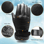 Niki | -30℃ Waterproof, Warm Leather Ski Gloves for Winter | Touchscreen Compatible