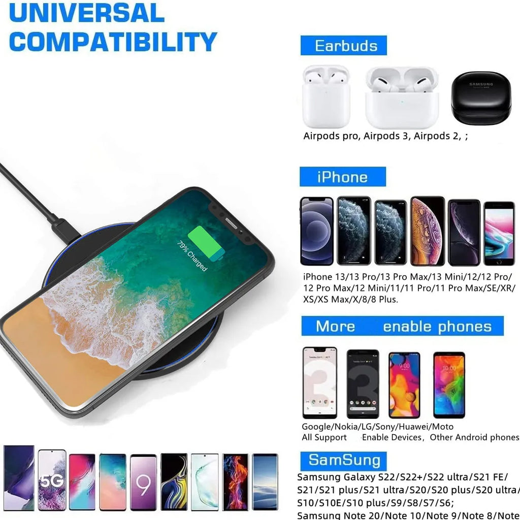 Niki | 30W Fast Wireless Charging Pad | Premium USB C MagSafe Charger for Apple iPhone, Samsung & Android - Fast Wireless Charging Pad