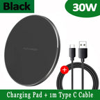 Niki | 30W Fast Wireless Charging Pad | Premium USB C MagSafe Charger for Apple iPhone, Samsung & Android - Fast Wireless Charging Pad