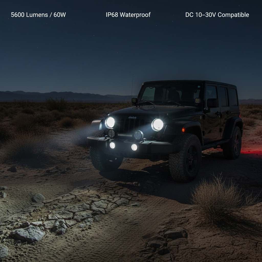 7-inch Round LED Off-Road Vehicle Light