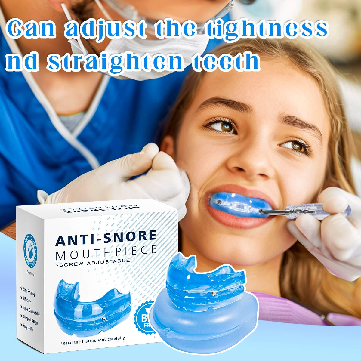 Niki | Adjustable Anti-Snoring Mouthguard Made of BPA-Free Material
