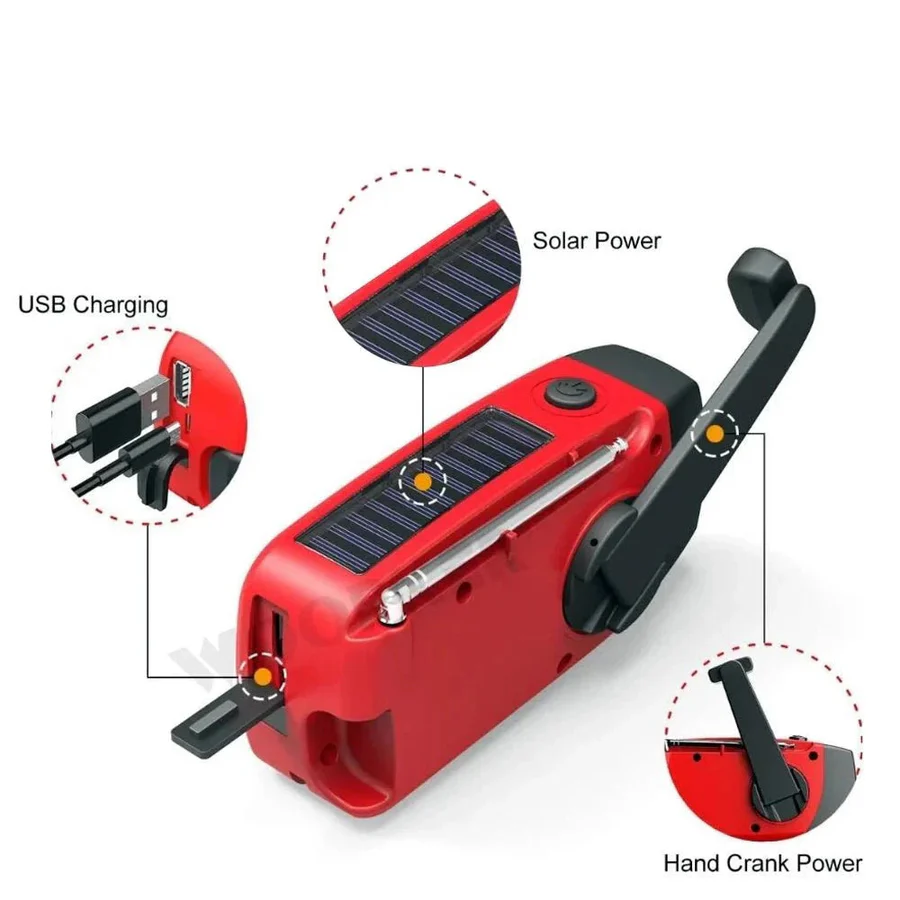Niki | Emergency Radio with Solar, Crank, and Power Bank